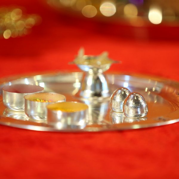 Brass puja thali
